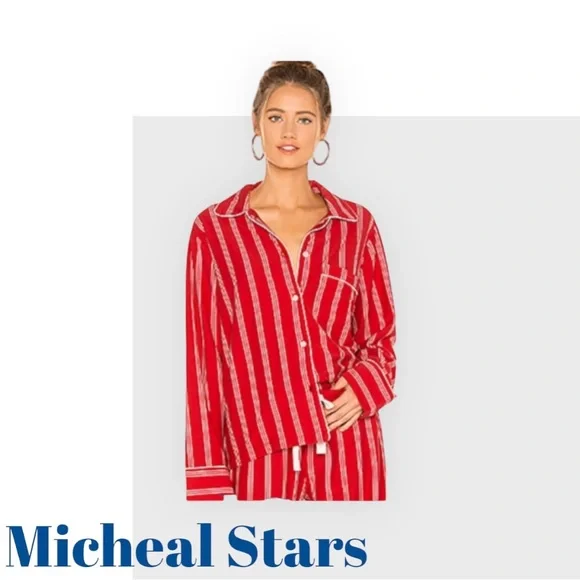 Michael Stars Revolve Classic Pajama Top Medium, NWT - Picture 1 of 9